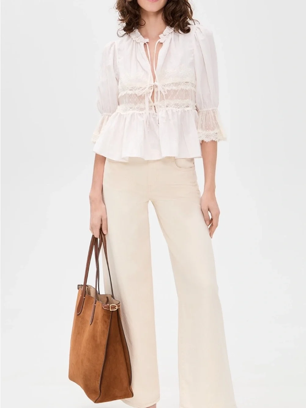 FREE PEOPLE Forever Young Bed Jacket in White Alyssum SIZE SMALL